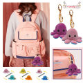 Reversible Octopus Plush Happy and Angry Face Mood Double-sided Pendant Plush Toy Kids Birthday Gift Tiktok. 