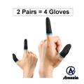 Pubg Gloves Pair of 2 (4 Pcs) Breathable Anti Sweat Thumb Finger Gaming Gloves Of Pubg - Free Fire Finger Sleeve - Free Size. 
