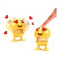 Pack of 6 Pieces Smiling Face Spring Bouncing Doll Car Smiley Doll Cute Emoji. 
