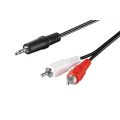 2 in 1 Audio Cable 2 RCA Audio Speaker AUX Cable Cord 3.5mm Stereo Male to Male best wire fo amplifer and speakers. 