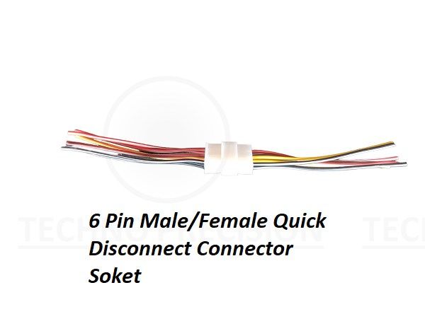 6 Terminal Male Femal Connector CDI Socket Plug 2mm