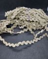 Embroidery Zari Kingri Lace in Golden size 14 meter pack. 