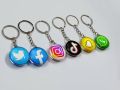 Social Media Keychain Twitter Facebook Instagram Tiktok Snapchat Keychain High Premium Quality China Imported Unique Keychains. 