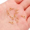 25Pcs Copper Small Eye Screw Hooks Clasps Eye Pin For Pendant Silver Eyelet Hooks Fit Drilled Beads DIY Jewelry Making. 