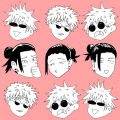 Anime Jujutsu Kaisen Satoru Gojo Geto Suguru Acrylic Figure Keyring Chain Backpack Pendant Bag Cartoon Gifts Accessories. 