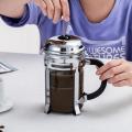 Stainless Steel Glass French Filter Coffee Pot Coffee Tea Pot Press Plunger Hollow Cafetiere Tool New Coffee Maker 350/600/1000 ml. 