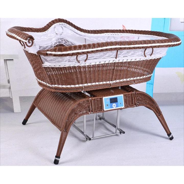 Electric Baby Bassinet Cradle Auto-Swing Bed with Music Function