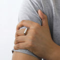 Skyrim Stainless Steel Signet Rings for Men Women Minimalist 5MM Wide Finger Rings 2024 Trend Wedding Couple Jewelry Gift Hot. 