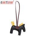 EverToner Fashion PU Leather Horse Keychain Handmade Pony Charm Accessories Key Chains for Women Bag Key Ring. 
