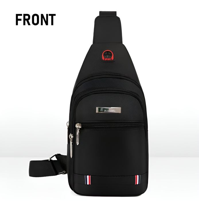 New Style Waist Bag Men Waterproof Sling Bag Pack Waist Bag Large Capacity Hip Belt Cross body Shoulder Pouch Purse Men Chest Bag Side Bag with Headphone Jack High-Capacity Messenger Bag For Men And Boys