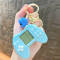 Creative handle game console keychain cute kids cute Tetris mini machine pendant gifts wholesale. 