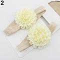 2Pcs Baby Infant Toddler Girl Ribbon Flowers Barefoot Sandals Sock Toe Shoes. 