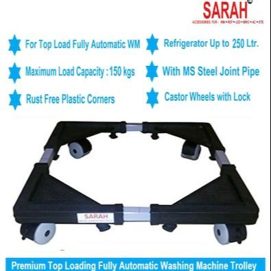 Fridge Stand with Wheels - Automatic Washing Machine Stand with locked option Wheels - Multipurpose – Adjustable