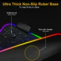 RGB Gaming Mouse / Keyboard Pad Large XXL Size - Extended Led Soft Cloth Mousepad Mat with Non-Slip Rubber Base & 14 Lighting Modes for Gamers, PC Computer, Laptop, Office - (800×300×4mm) -  RGB Gaming Mouse Pad – Illuminate Your Gaming Setup  - mouse pad. 