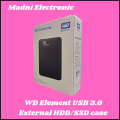 WD Elements USB 3.0 Hard Disk Enclosure - 2.5 Inch SATA External Case for HDD/SSD. 