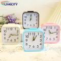 Small Bedside Clock Silent Battery Powered Alarm Clock with Night Light Perfect for Heavy Sleepers Kids Elderly Easy to Read Travel Friendly Compact Alarm Clock. 
