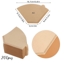 200Pcs Coffee Filter Natural Unbleached Coffee Filters Cone Paper Disposable Coffee Filters for Pour over and Drip. 
