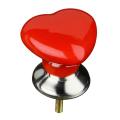 Heart Shape Red Ceramic Drawer Knobs- Premier Home - SKU 2490001. 