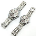 Couple Watches Branded Stainless Steel Fashion Quartz Waterproof Wrist Watch For Couple-Pack of 2. 