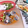 Plastic Fruit Basket multicolor storage basket For Fries Hot Dog Cake Hamburger Basket Storage Kitchen Tools. 