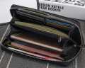 Wallet for Men | SAVFOX High-Quality Wallet | Fashion Long Wallet | Youth Plain Soft Leather Wallet | Business Wallet | Spacious Wallet | Mobile Holder | Top Zipper | Cardholder. 