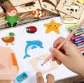 Kids Drawing Stencils, Kids Wooden Stencils, Kids Wooden Drawing Stencils, Drawing Kit, Stencils, Kids Educational Toys, Toys For Kids, Kids Learning Tool Kit,. 