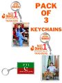 picture keychain | Imran Khan Latest photo keychain | photo keychain | double sided (PACK OF 3 KEYCHAINS). 