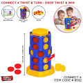 Connect 4 Twist & Turn Fun & Puzzle, Educational Game Preschool Learning Toy Set For Kids, Early Age Development Homeschooling Line Up Four Connect Creativity Play Game More Creative Mode By The Players, Best  Home Schooling Toys Gift For Kid Children. 