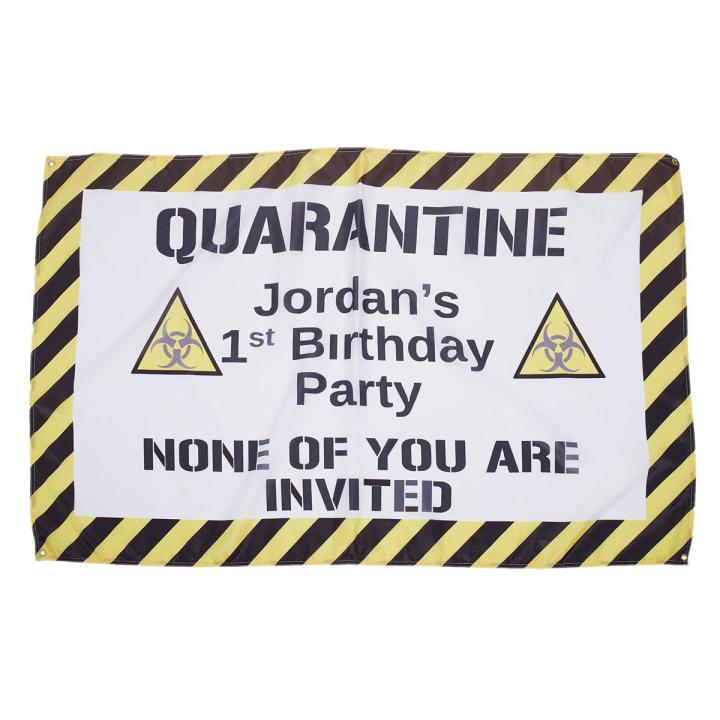 Quarantine Birthday Banner Polyester Material for Home Decoration