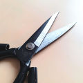 Buy 11 get 1 Liba high manganese steel casing black scissors clothing scissors industrial rubber leather kitchen scissors. 