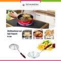 Techmanistan Stainless Steel Spider Strainer Skimer Spoon for Frying and Cooking, Deep Fry Oil Strainer, Stainless Steel Wire Skimer Spoon with Plastic Handle Fryer. 