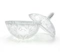 Fast Forward CRYSTAL GLASS SUGAR BOWL With LID PERFECT For DESSERTS FRUITS CANDIES JAMS NUTS ELEGANT BOWL VINTAGE DESIGN CLASSIC CRYSTAL GLASS (15cm X Tall 19.5cm). 