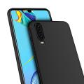 Huawei P30 MATTE BLACK FLEXIBLE TPU CASE SLIM COVER - SHOCKPROOF. 