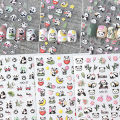 1Pcs Cartoon New Embossed Panda Nail Stickers Art Stickers Nail Art Decoration SUPER BABY. 