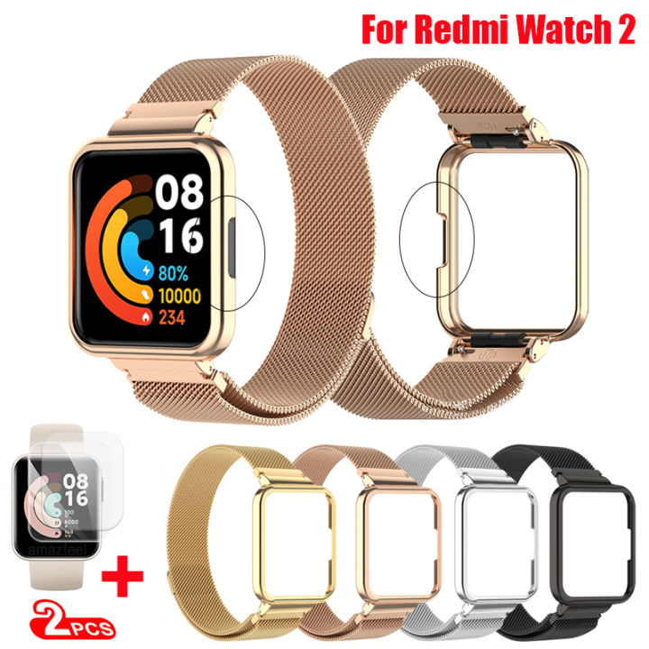 Stainless%20magnetic%20Loop%20Bracelet%20for%20xiaomi%20mi%20watch%20lite%20smartwatch%20Metal%20protection%20case%20for%20xiaomi%20watch%20lite%20cover%20frame%20-%20Image%204