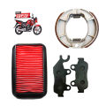 Pack of 3 - BRAKE SHOE, DISC PAD & AIR FILTER FOR HONDA CB150F. 