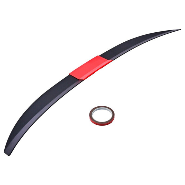 Universal Car Spoiler, Adjustable Rear Trunk Spoiler Lip Roof Tail Wing Accessories, Black+Red