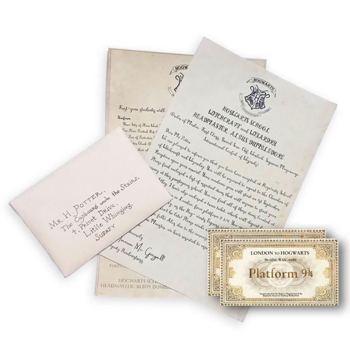 Harry Potter Admission Letter and Ticket