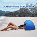 Portable Sun Shade Canopy Beach Sunbathing Shelter Up Personal Sun Protection Quick Installation for 1 People(L). 