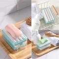 Z.M.   Soap Bubble Box 2 In 1 Cleaning Storage Box Roller Spring Drainable Ventilation Soap Dishes. 