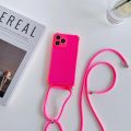Necklace Case For iPhone 11 Shoulder Lanyard Transparent Soft TPU Phone Cover For iPhone 14 13 12 XR 11 Pro Max XS MAX 7 8 plus. 