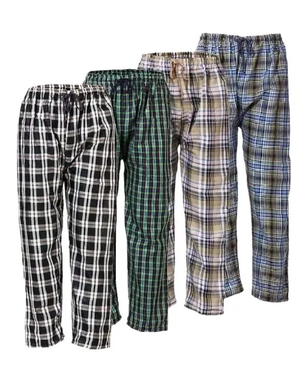 Pack%20Of%203%20-%20Multicolor%20Cotton%20Check%20Trousers%20For%20Men%20-%20Image%203