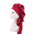 Women Satin Solid Sleeping Hat Night Sleep Cap Hair Care Bonnet Nightcap For Women Men Unisex Cap Bonnet De Nuit Shower Turban. 