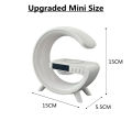 Urban Enterprises-G63 G-Shape Smart Lamp Multifunction Bluetooth Speaker Desk/Table Lamp With Wireless Charger | Digital Alarm Clock | 15W Fast Charging | APP Control RGB Atmosphere Night Light for Room Decoration. 