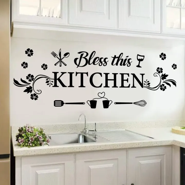 Removable%20Vinyl%20Kitchen%20Wall%20Sticker%20Bless%20This%20Kitchen%20Quote%20Flower%20Art%20Decor%20-%20Image%202