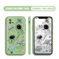 BILI for Realme C20 / Realme C20A / Realme C11 2021 Back Cover Earth Planet Astronauts Multicolor Liquid Silicone Phone Case Soft Square Lens Protection Phone Cases. 