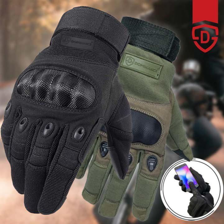 Dominance Gloves for Men Boys Motorcycle Full Finger Touch screen gloves ,motor bike  Military Army, Cycling & Outdoor Sports Gloves for Bike Riders, Biker Motorcycle Riding full Finger Bike