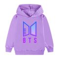 New Style BTS Printed Kids Hoodie Unisex Loose Cotton Tops Boys Girls Korean Fashion Long Sleeve Sweatshirt. 