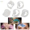 Face Painting Stencil Kit Makeup Art Painting Smooth Lightweight Reusable Half Face Use. 