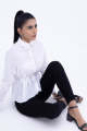 West by Sapphire White Peplum Top. 